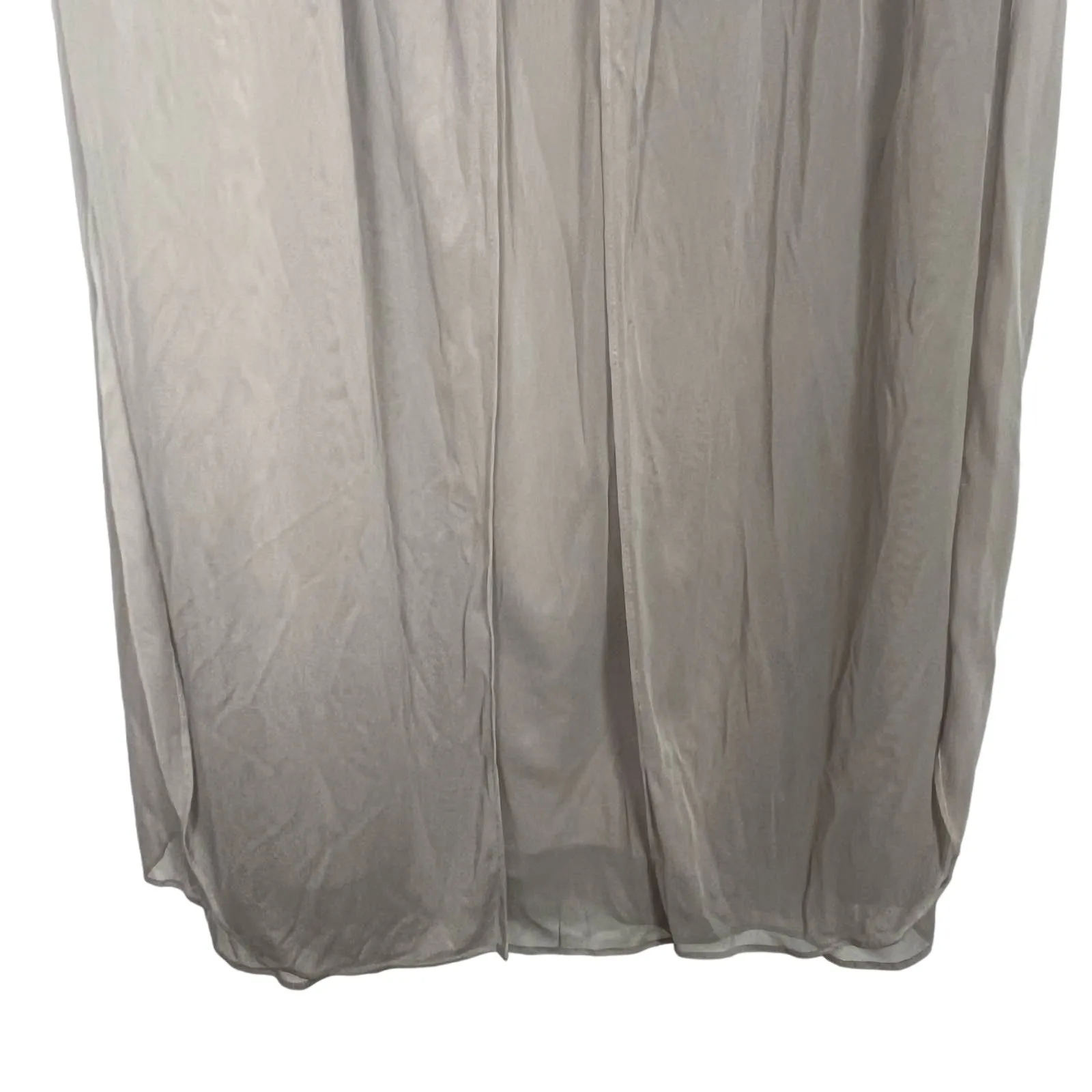 David's Bridal One Shoulder Strap Beige Maxi Dress Size 4 - Image 6