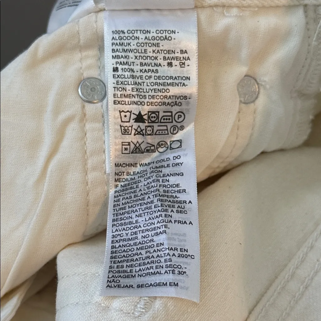 Levi's 501 '90's Size 24x30 Women's Off White Cream Jeans NEW Straight Leg NWT - Image 12