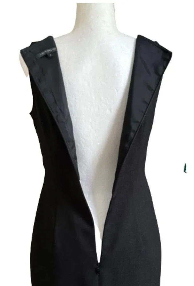 David Meister Dress Black Sleeveless Bow Waist Sheath Cocktail Dress Size 4 - Image 7