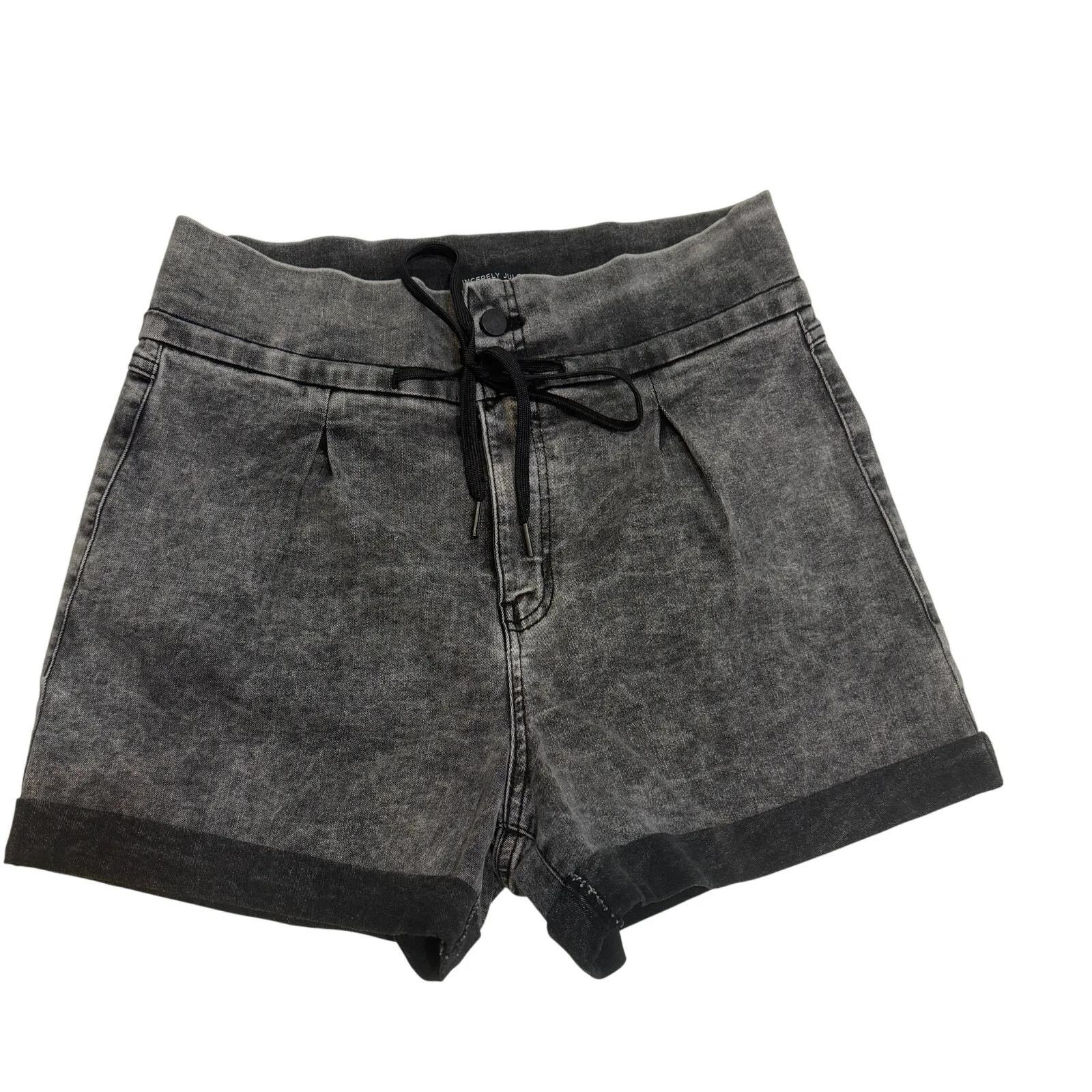 Sincerely Jules 9 29 high rise paperbag cuffed stonewash shorts SH 3019 - Image 12