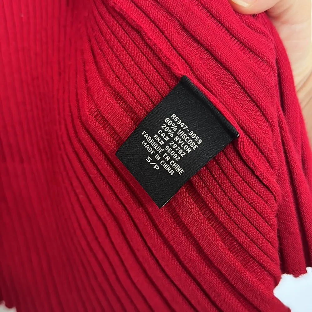 Renuar Women Red Cardigan size SP bright red color - Image 4