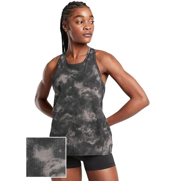 Athleta Ultimate Printed Train Tank Nebula Black Gray Digital‎ Tie Dye Size M - Image 2