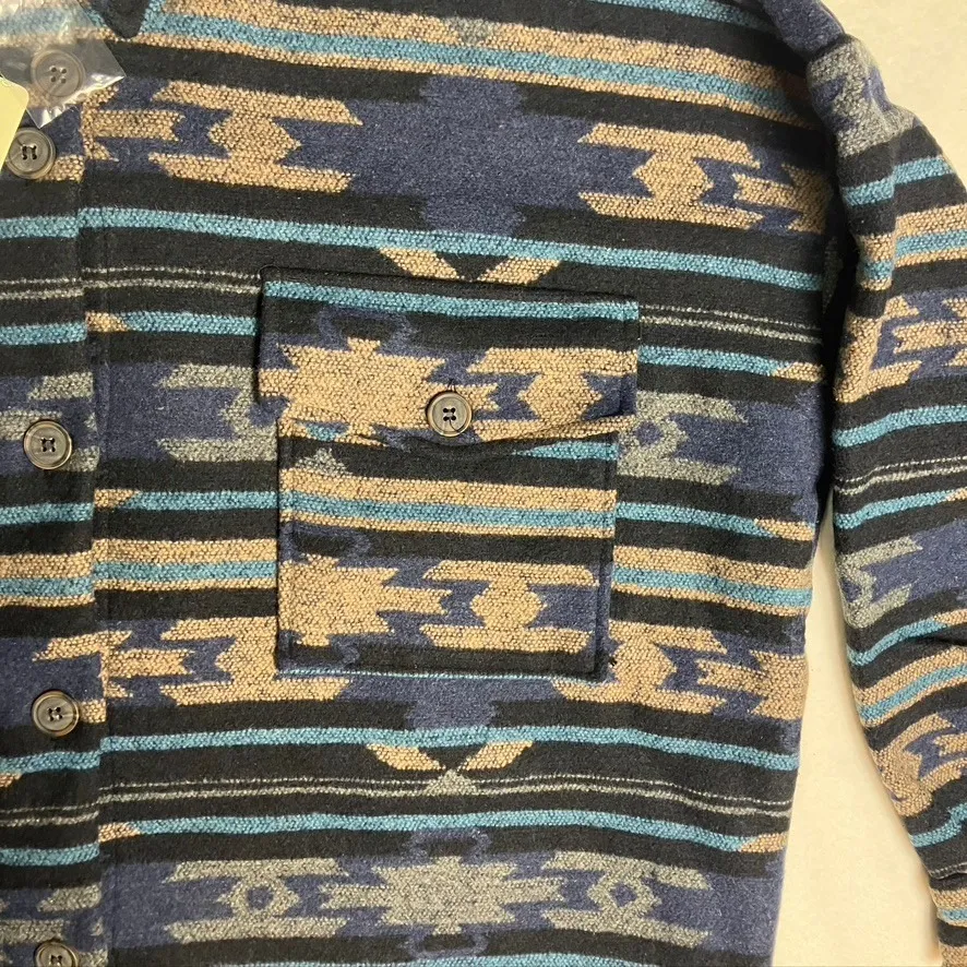 Perch by Blu Pepper Women's 2XL Aztec Print Button Up Flannel Shirt Jacket New Blue Size undefined - Image 4