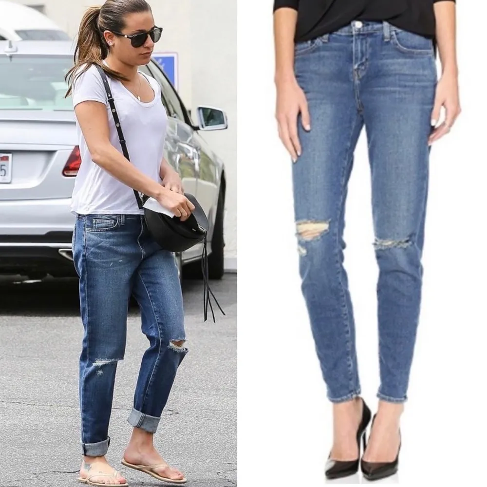 L’Agence Mon Jules The Perfect Fit Skinny Straight Jeans: Authentique Distressed - Image 5