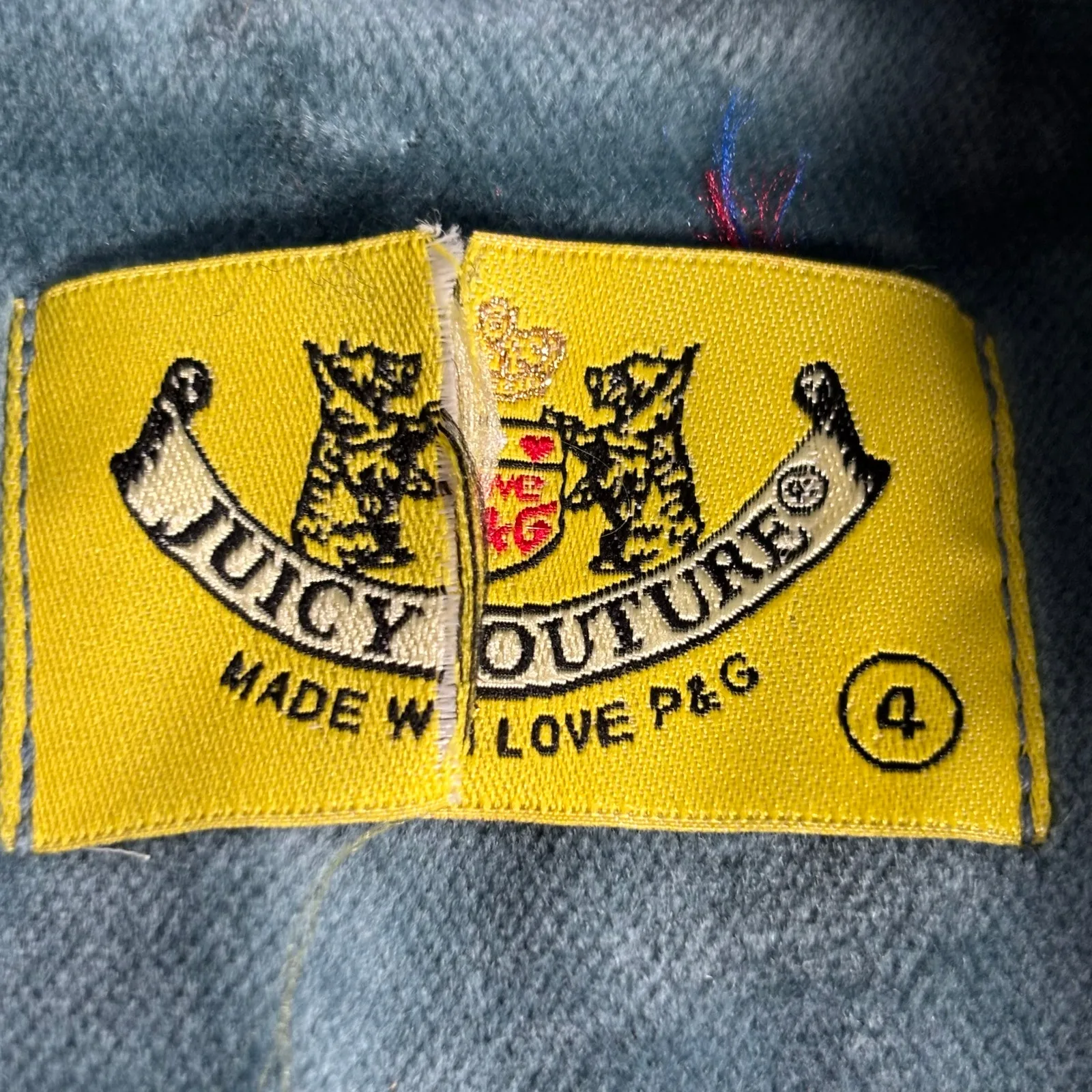 Vintage Juicy Couture Teal Velour Blazer Lace Cuff XS Gothic Romance Coquette - Image 9