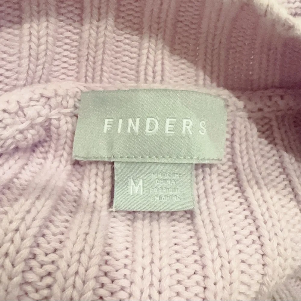 Finders Keepers Linear Cable Rib Cotton Knit Oversized Pull on Sweater Size M - Image 8