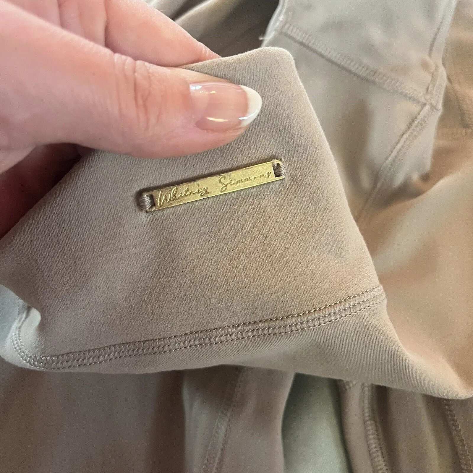 Whitney Simmons x Gymshark Pink Workout Athletic Legging Collab Beige XS - Image 5