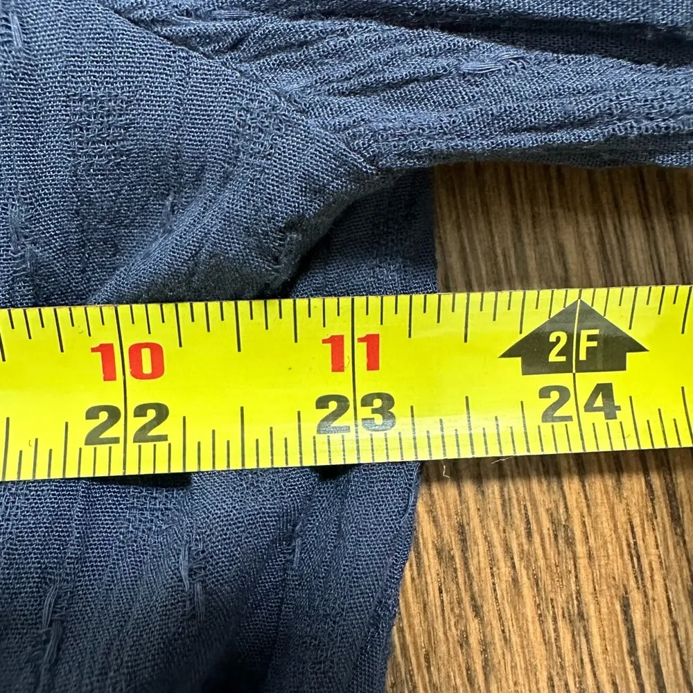 Free People Navy Lace Detail Top - Image 6