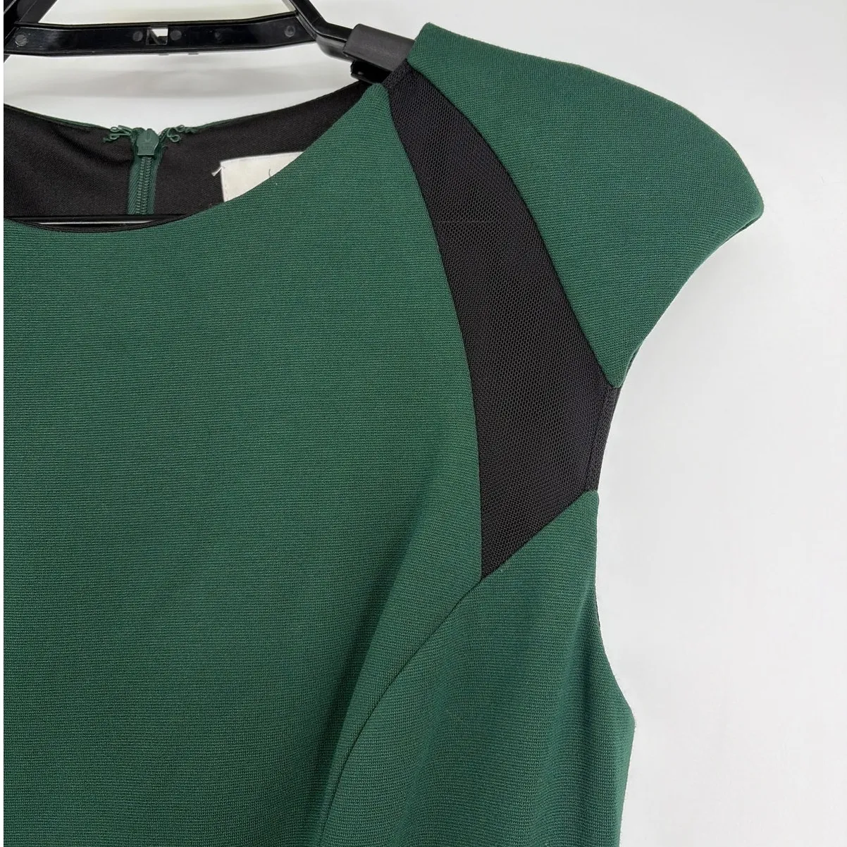 Belle Badgley Mischka Colorblock Dress Sz 2 Preppy Corpcore Quiet Luxury Mesh - Image 3