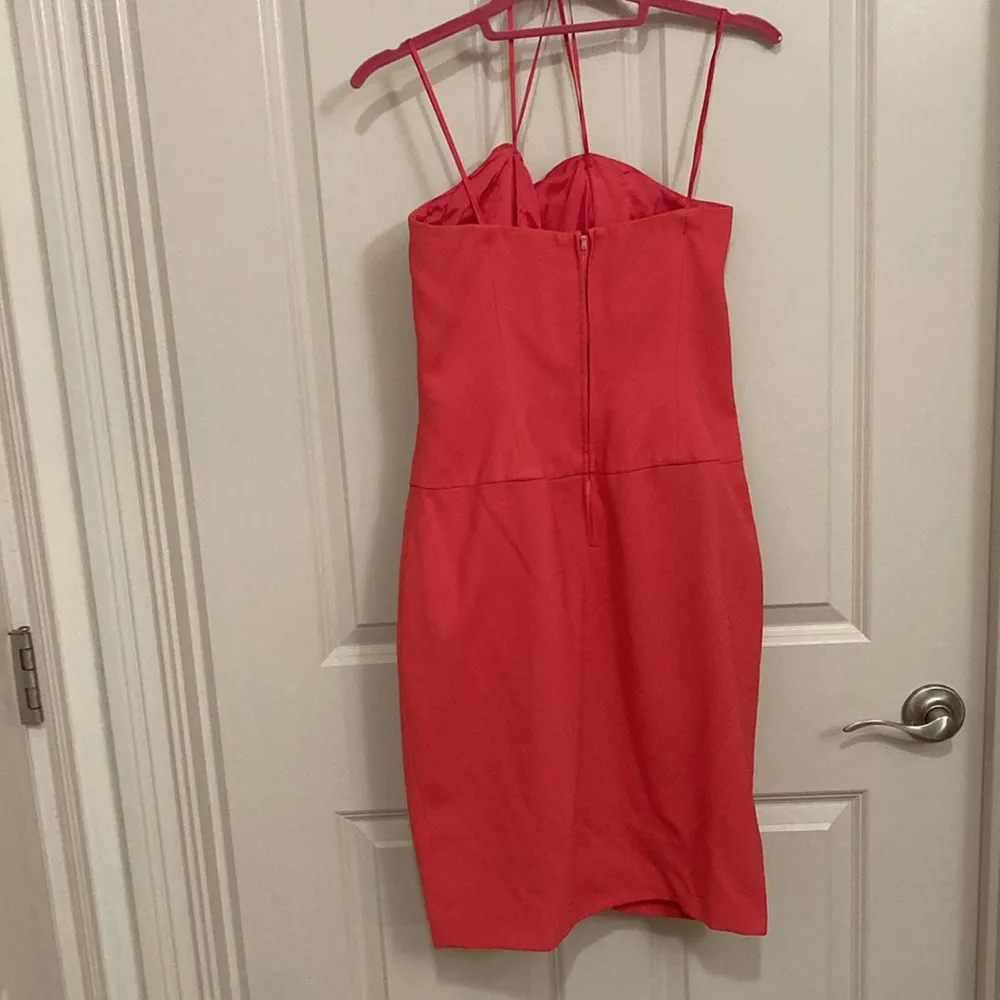 Vintage 1980s Strapless Cocktail Dress Pink Size 6 - Image 5