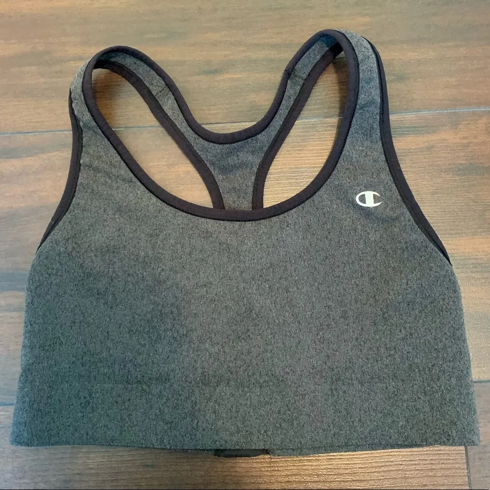 Champion Gray & Black The Absolute Comfort Sports Bra - Image 2