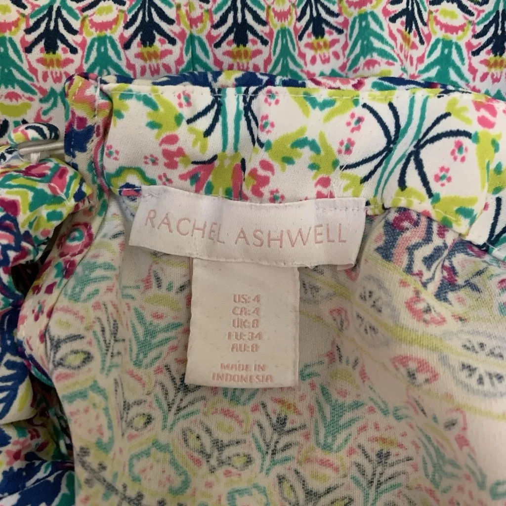 Rachel Ashwell Boho Floral Print Sleeveless Halter Mini‎ Dress Cottagecore 4 - Image 5