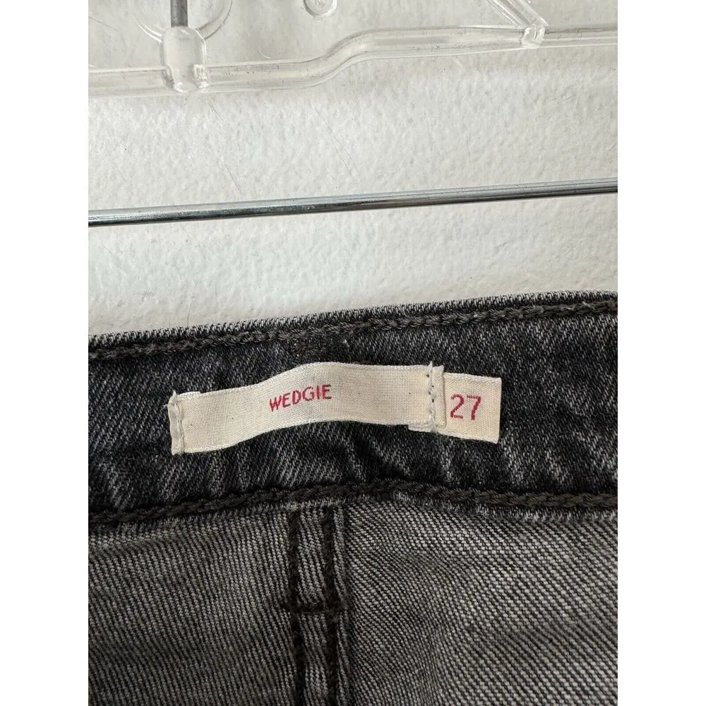 Levi’s Wedgie Gray Button Fly Straight Leg Women’s Jeans Size 27 - Image 7