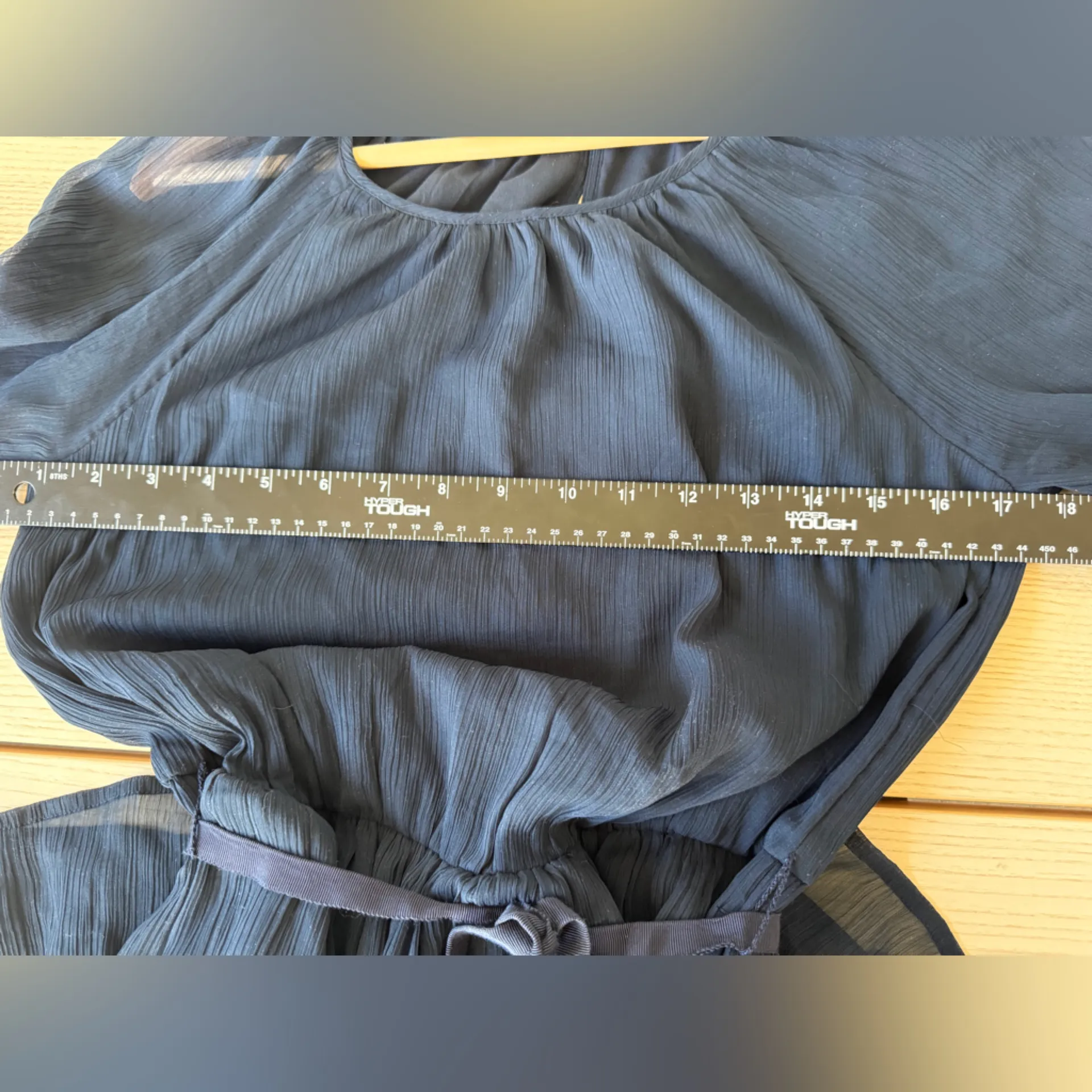 Abercrombie & Fitch Navy Long Sleeve Dress pockets women size S - Image 5