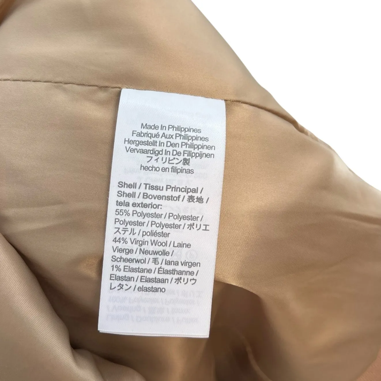 J. Crew Willa Blazer‎ Jacket Italian City Wool Blend Camel Tan Size 4 - Image 15