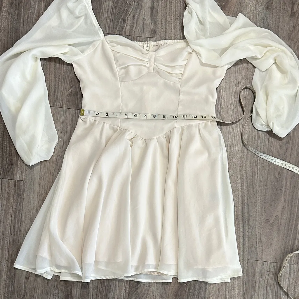 SHEIN Cream Long Sleeve Dress - Image 10