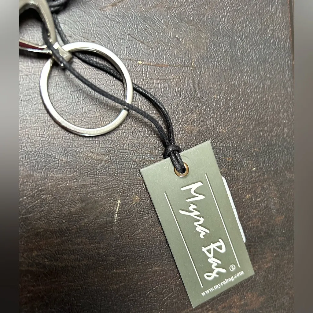 NWT Myra Bag Pink Splatter Patterned Pink Key Holder Silver - Image 5