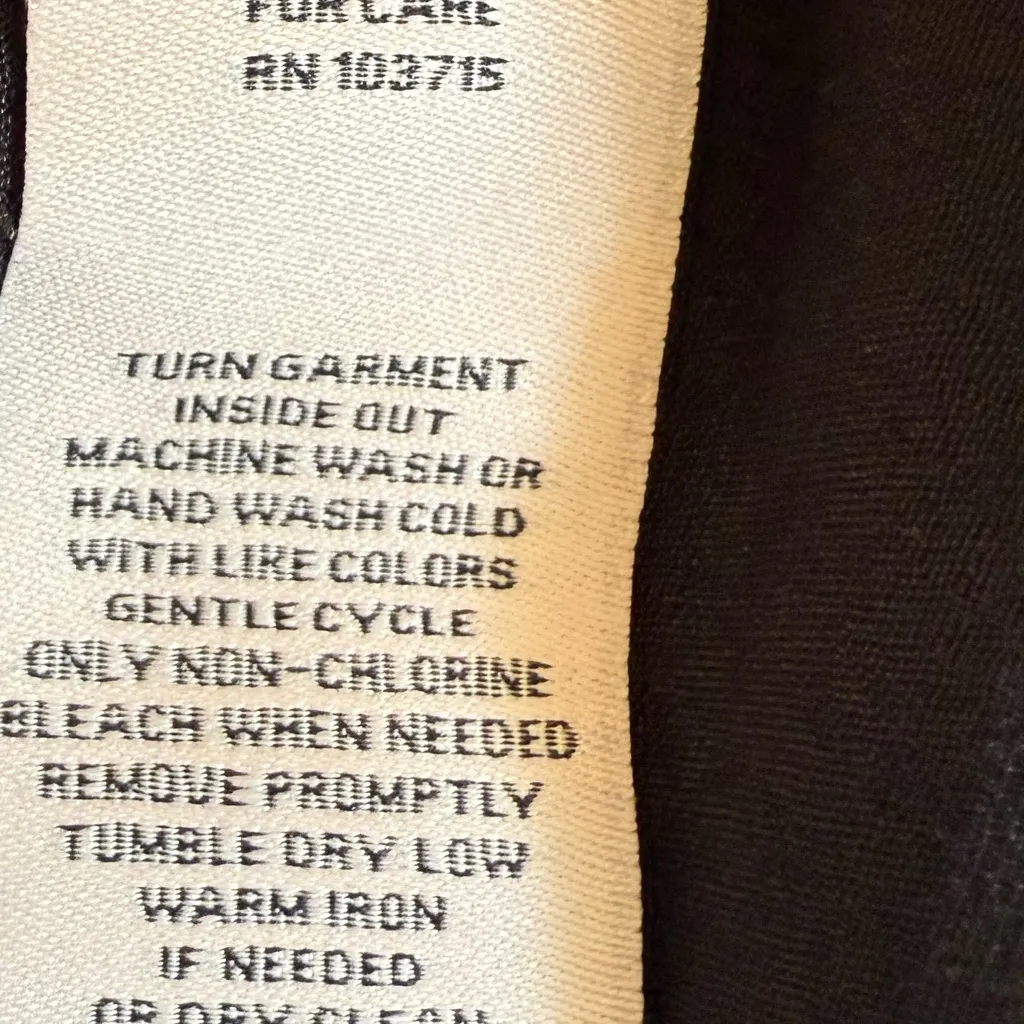 Nanette Lepore Boho Pleated Smock Peasant Flowy Blouse Long Sleeves Black L New - Image 6