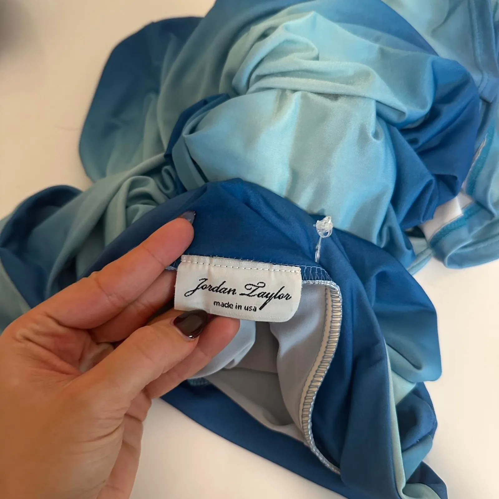 Vintage blue halter maxi dress Size M - Image 8