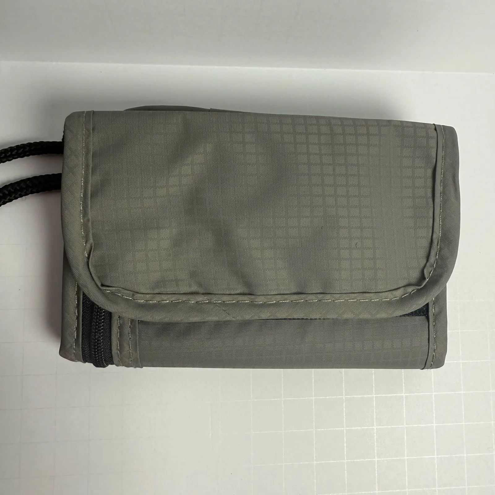 None Gray RFID Neck Wallet Passport Holder - Image 9