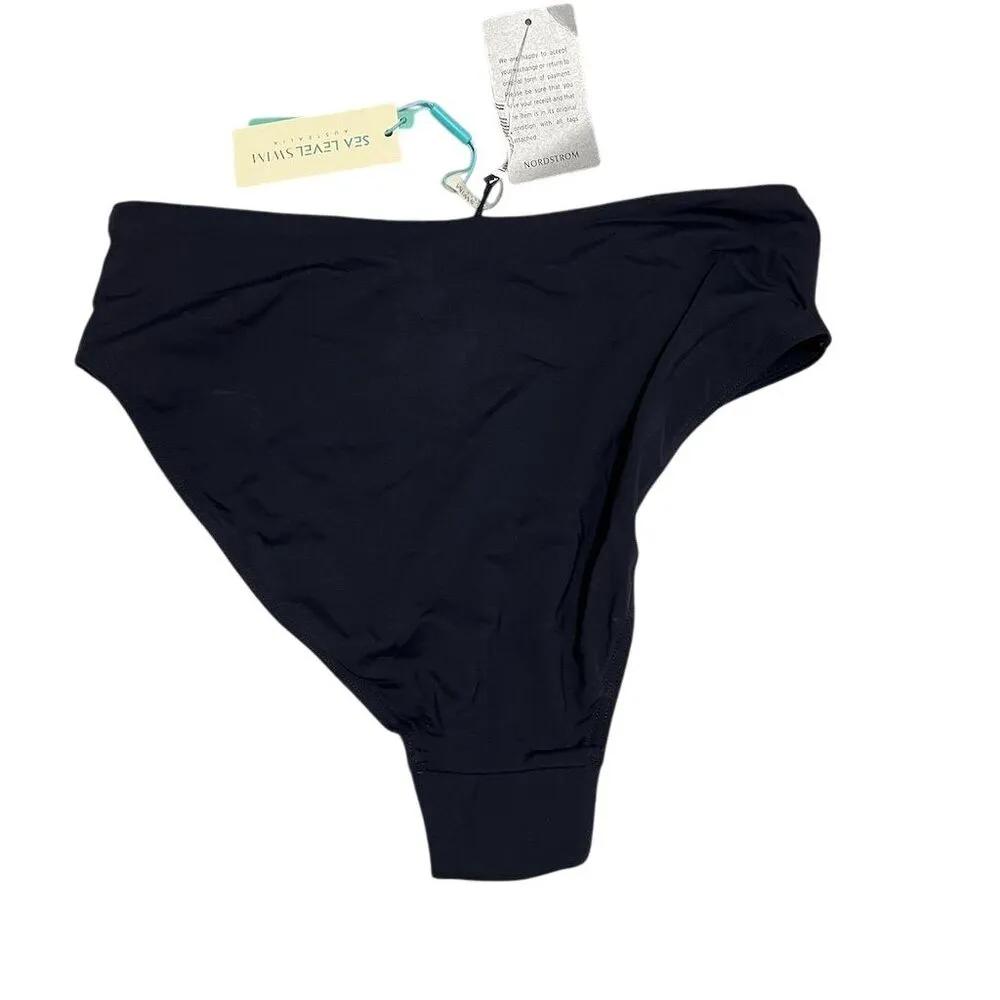 Sea Level Swim Australia Women's High Waist Swim Bottom Blue Size 10 Retro Style - Image 4