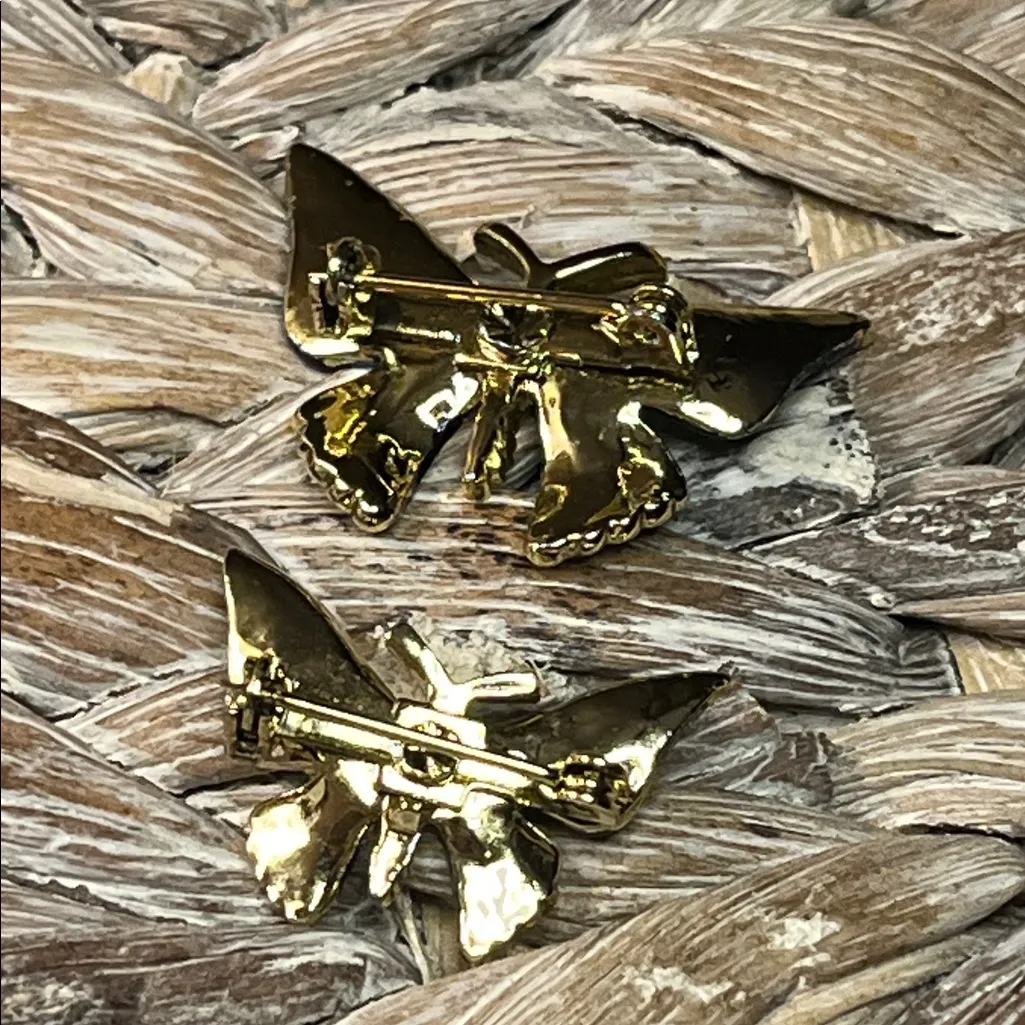 Blue and Green Butterfly Brooch Set - Image 3