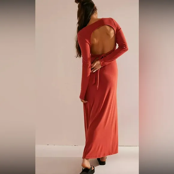 Free people beach Aubre Open-back Essential Maxi dress Red Size XS - $62  (51% Off Retail) New With Tags - From Ana