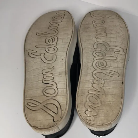 Sam Edelman slip on‎ sneaker with leather upper cross cross pattern women’s 9 - Image 6