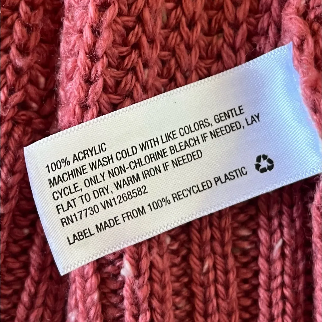 Target Universal Thread Women’s Oversized Thick Pink Open-Front Cardigan SIZE M - Image 8