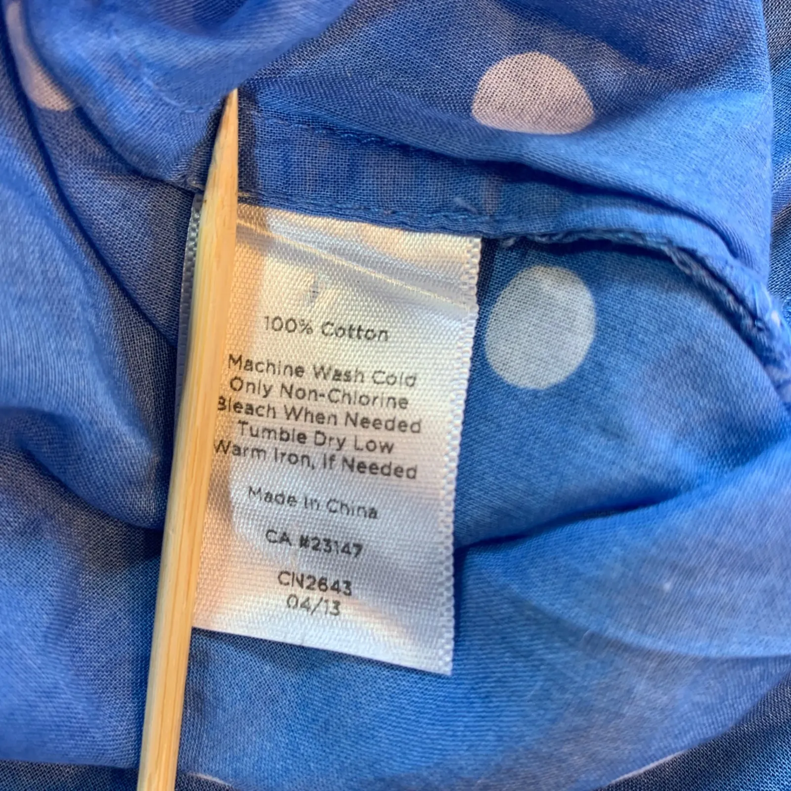 Talbots Polka‎ Dot Button Down Shirt Long Sleeve Cotton XS - Image 4