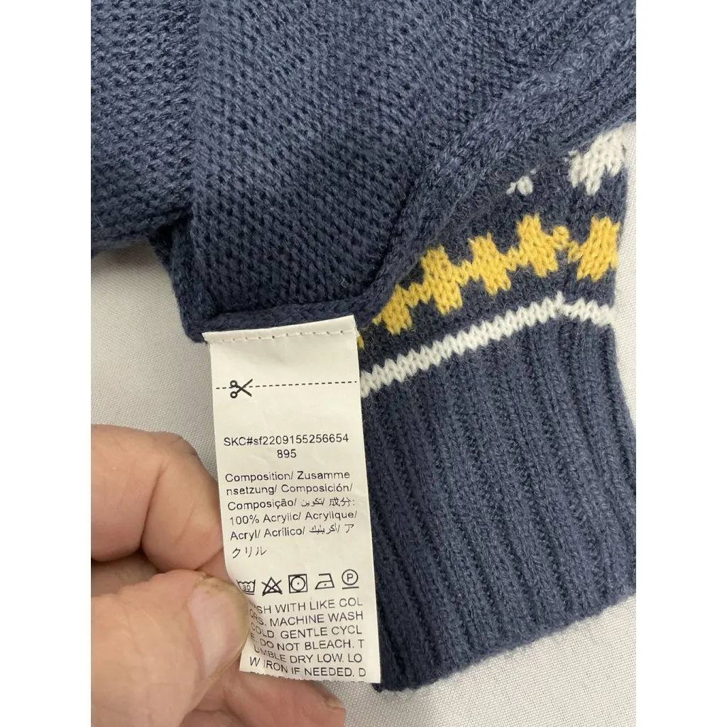 Womans Shein Curve 2 XL Navy Long Sleeve Pullover Sweater Arm Pattern - Image 4