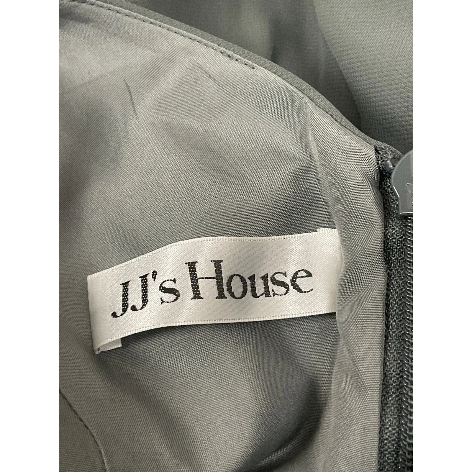 jj‎ House Grey A-Line V-Neck Ruched  Mother Of The Bride Dress Size Large - Image 6