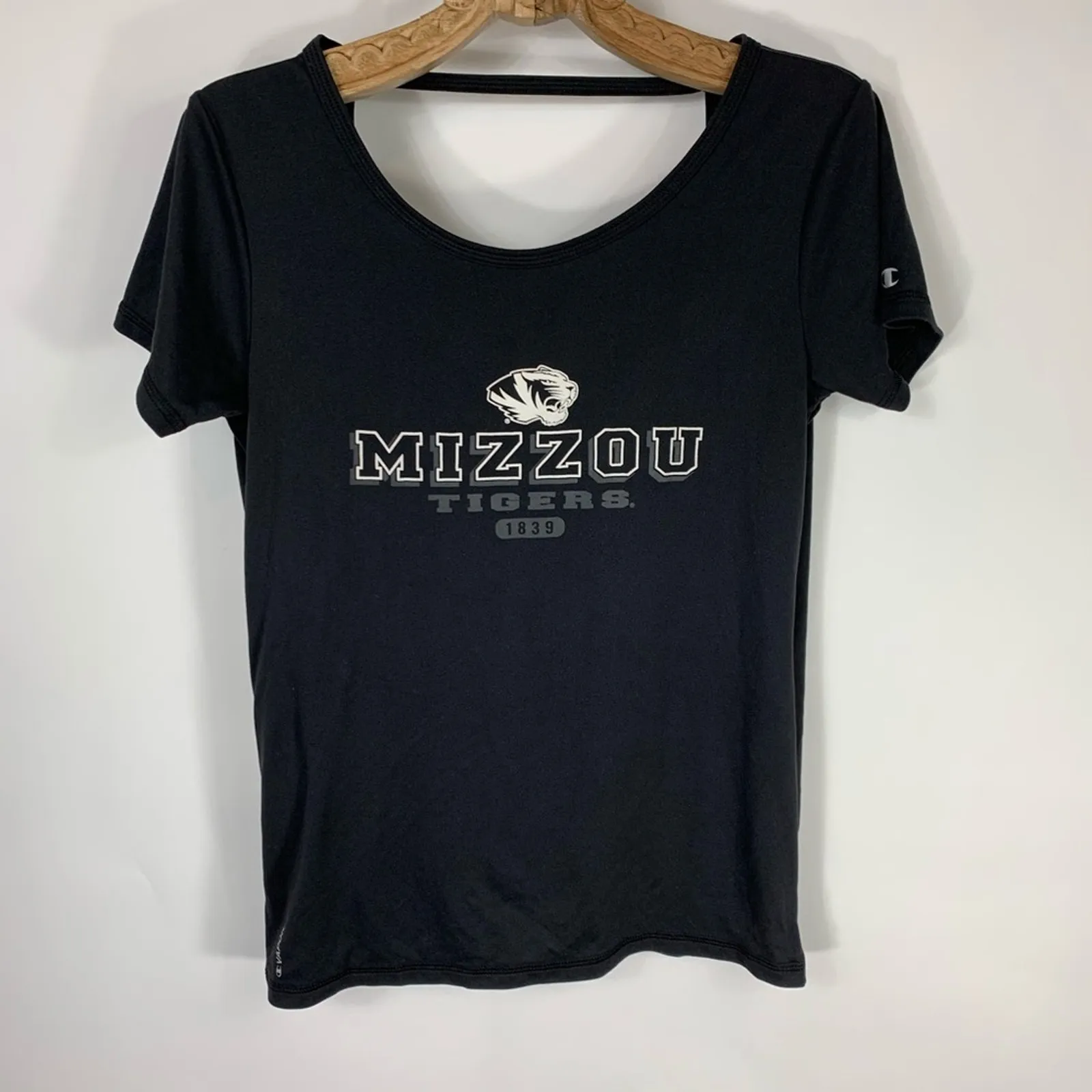 Champion T Shirt Mizzou Black Cross Back Powertrain Medium - Image 5