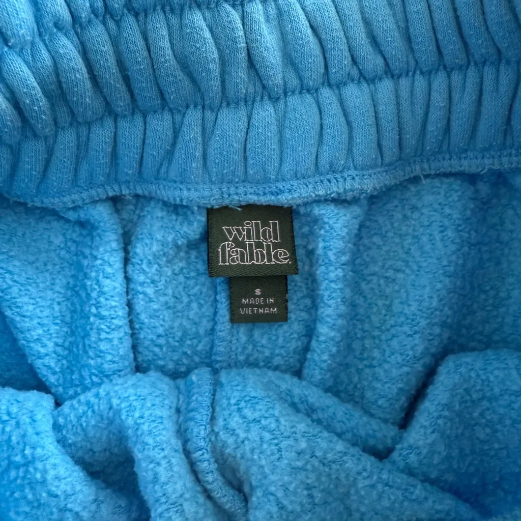 Wild Fable Sky Blue Fleece Shorts - Image 2