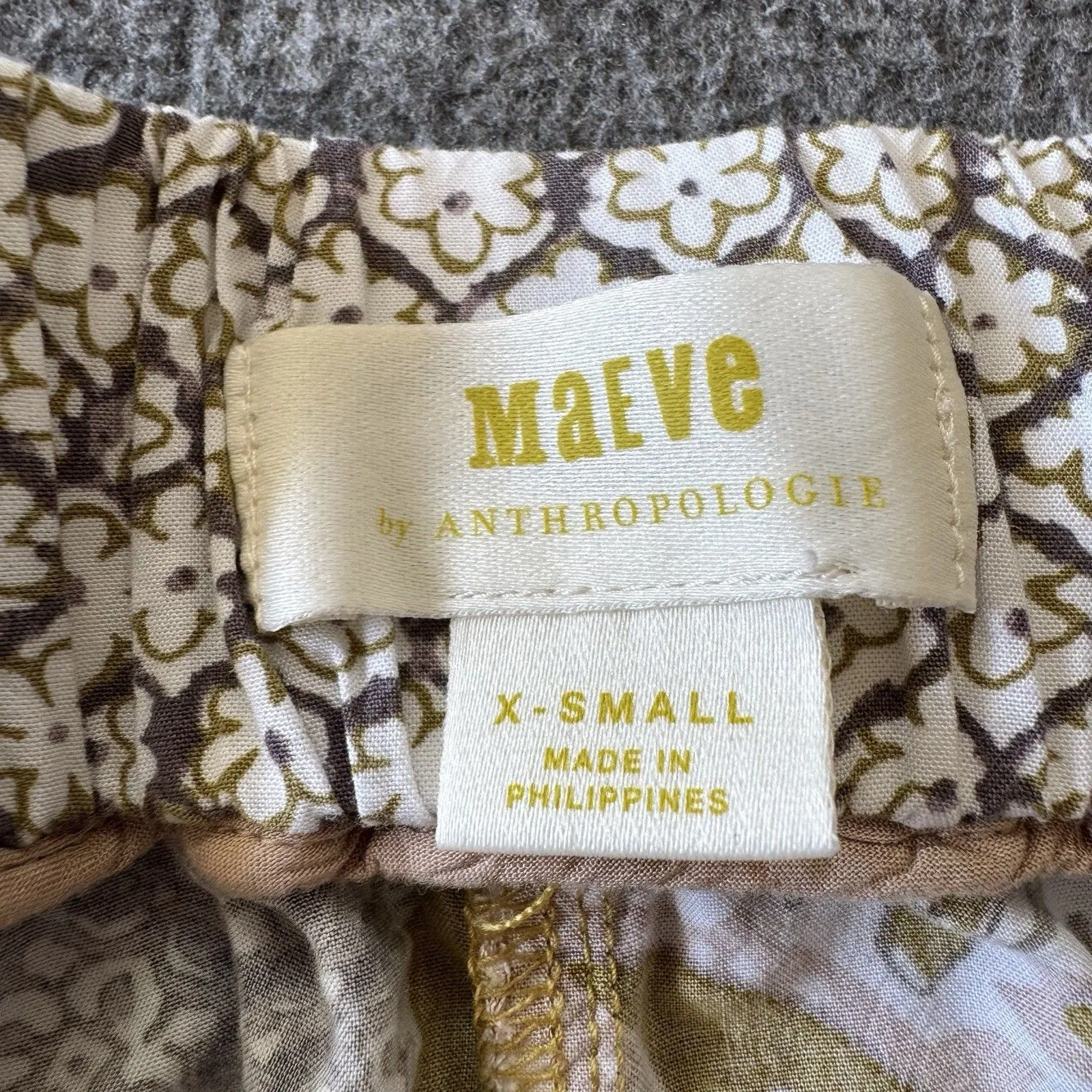 Anthropologie Maeve Patchwork Pleated Shorts Pull On Flowy XS Boho Cottagecore - Image 6