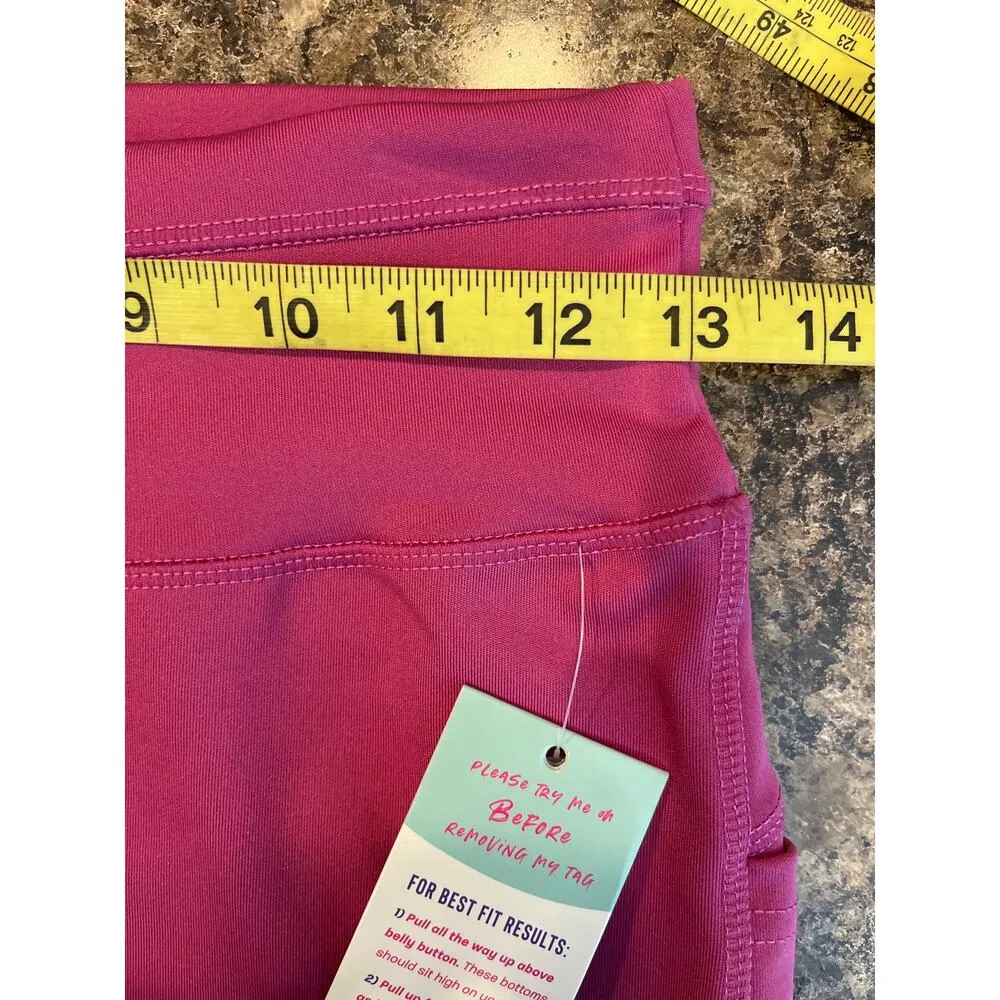 Pop Fit NEW Magenta Pink Leggings Medium - Image 6