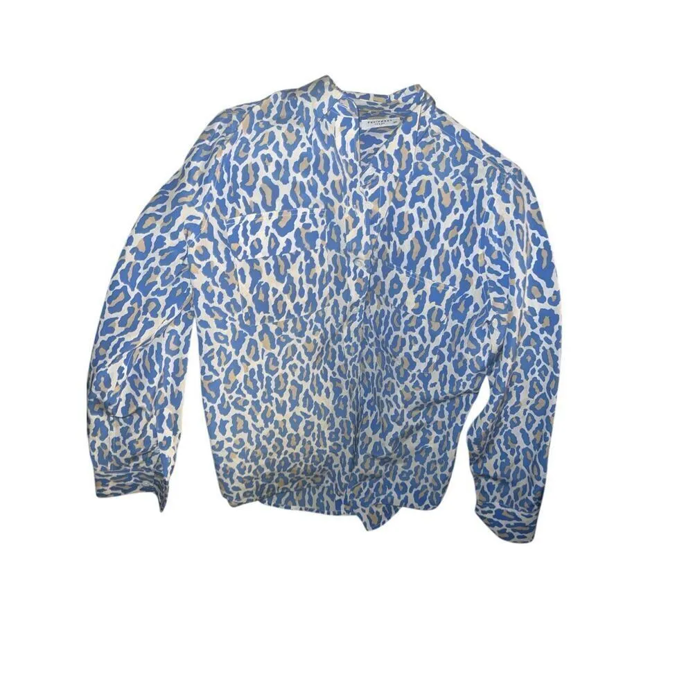 ✨EQUIPMENT Slim Signature Silk Shirt Sz Small Blouse in Regatta Archive Cheetah✨ - Image 7