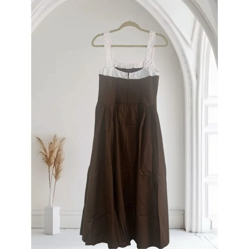 ✨MOON RIVER Two Tone Drop Waist Peakaboo Sz Large Dress✨ - Image 6