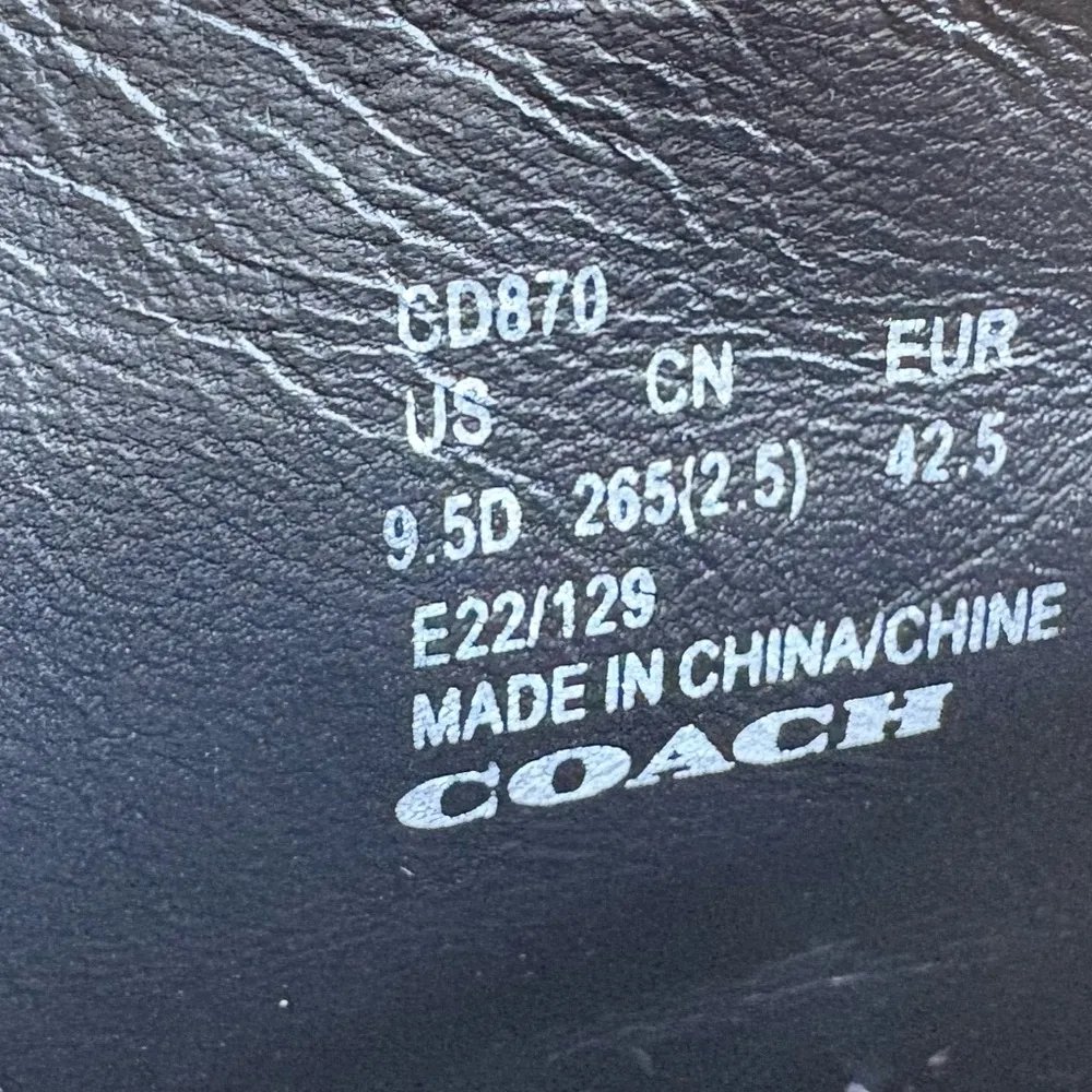 COACH Black Leather Trooper Moto Boots - Image 10