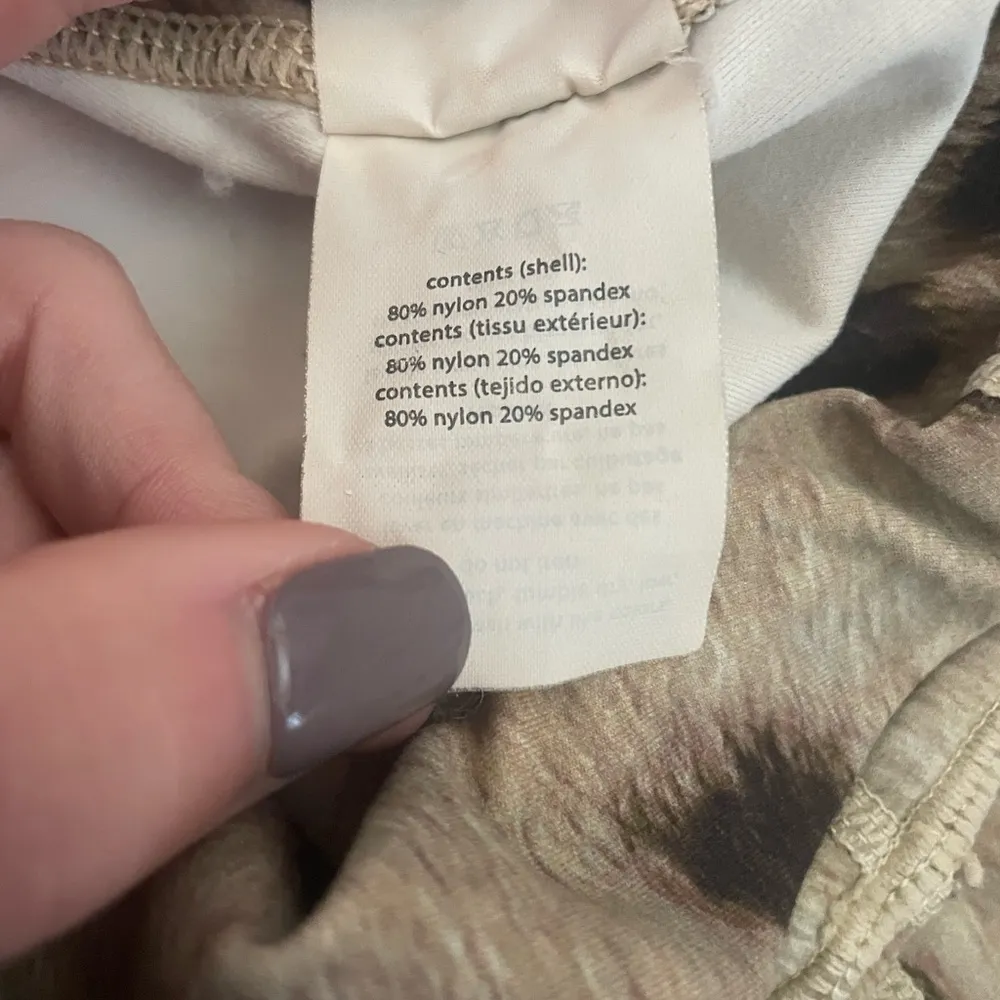 We Wore What Leopard Animal Print Cross-Over Biker Shorts, Size S - Image 9