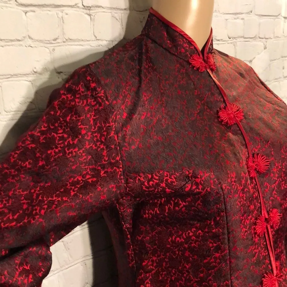 Shanghai Museum Asian Silk Jacket Gorgeous… Size M - Image 5