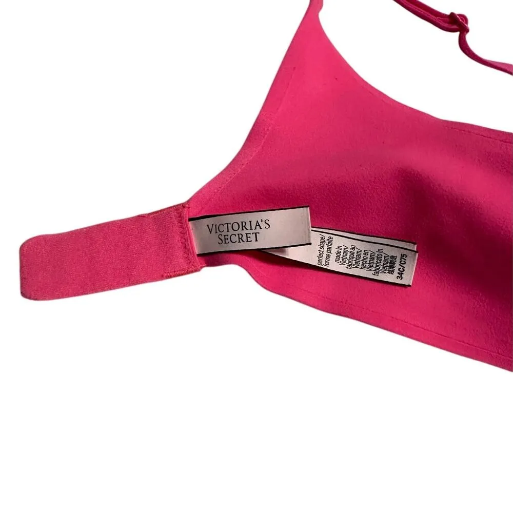 Victoria's Secret Perfect Shape Bra Size 34C Barbie Pink Padded Underwire NWOT - Image 5