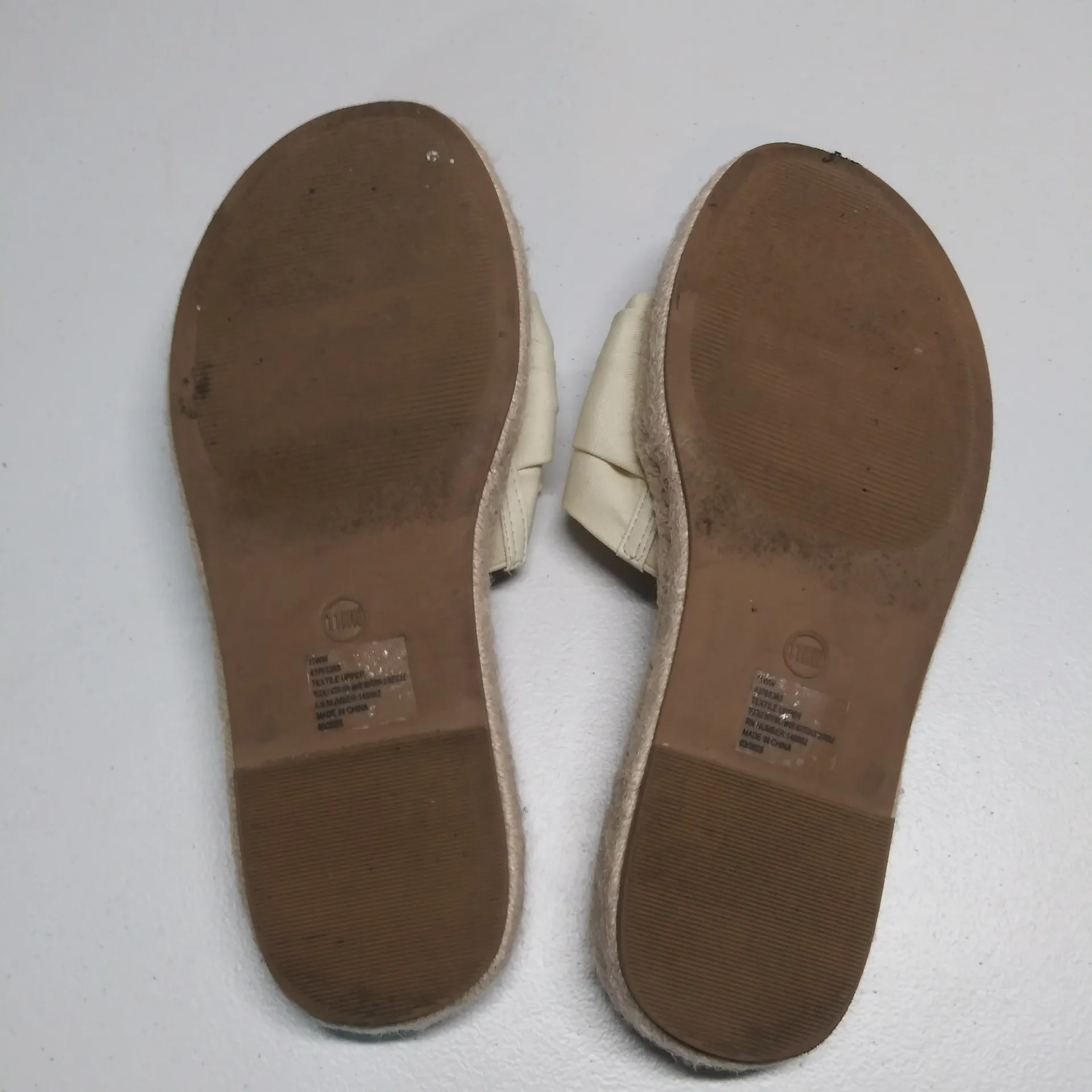 Torrid Knotted Espadrille Slide Sandals Natural Beachy Casual Size 11WW - Image 8