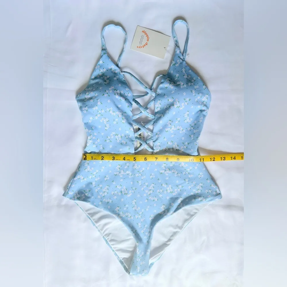 NWT Dippin' Daisy's Bliss One Piece Swimsuit - Blue/Yellow - S - Image 9