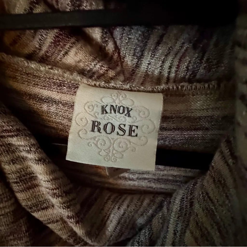 Knox Rose Women’s Cowl Neck Tunic Sweater Heather ~medium - Image 4