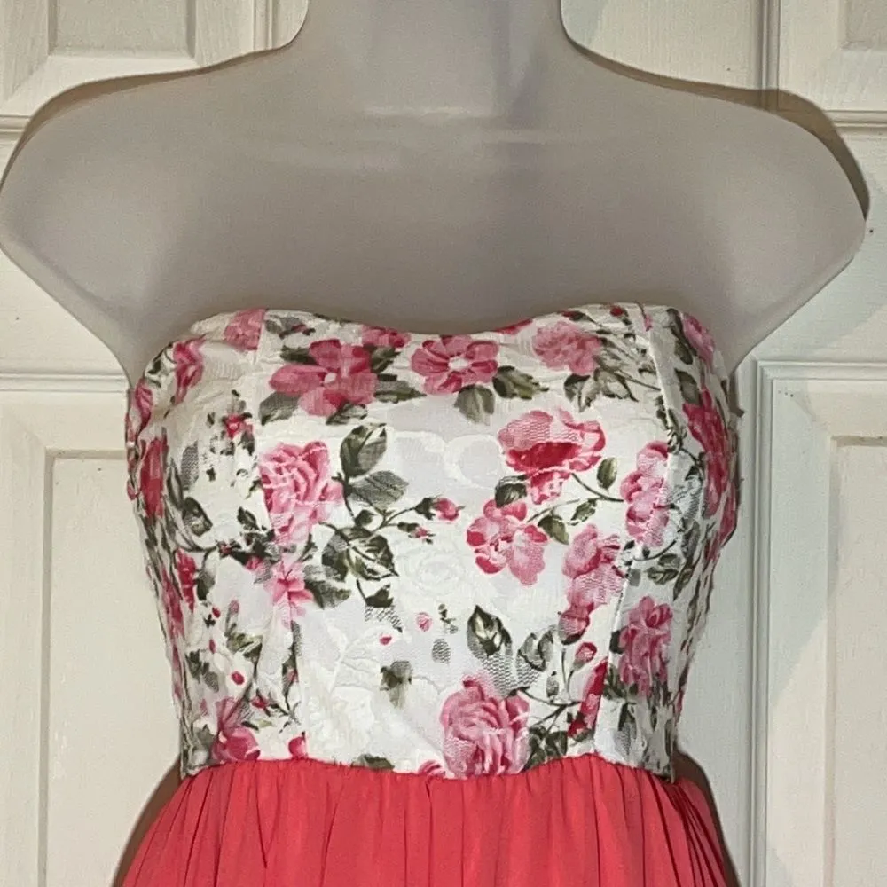 Fashion Magazine Strapless Asymmetrical Dress Jr M - Image 4