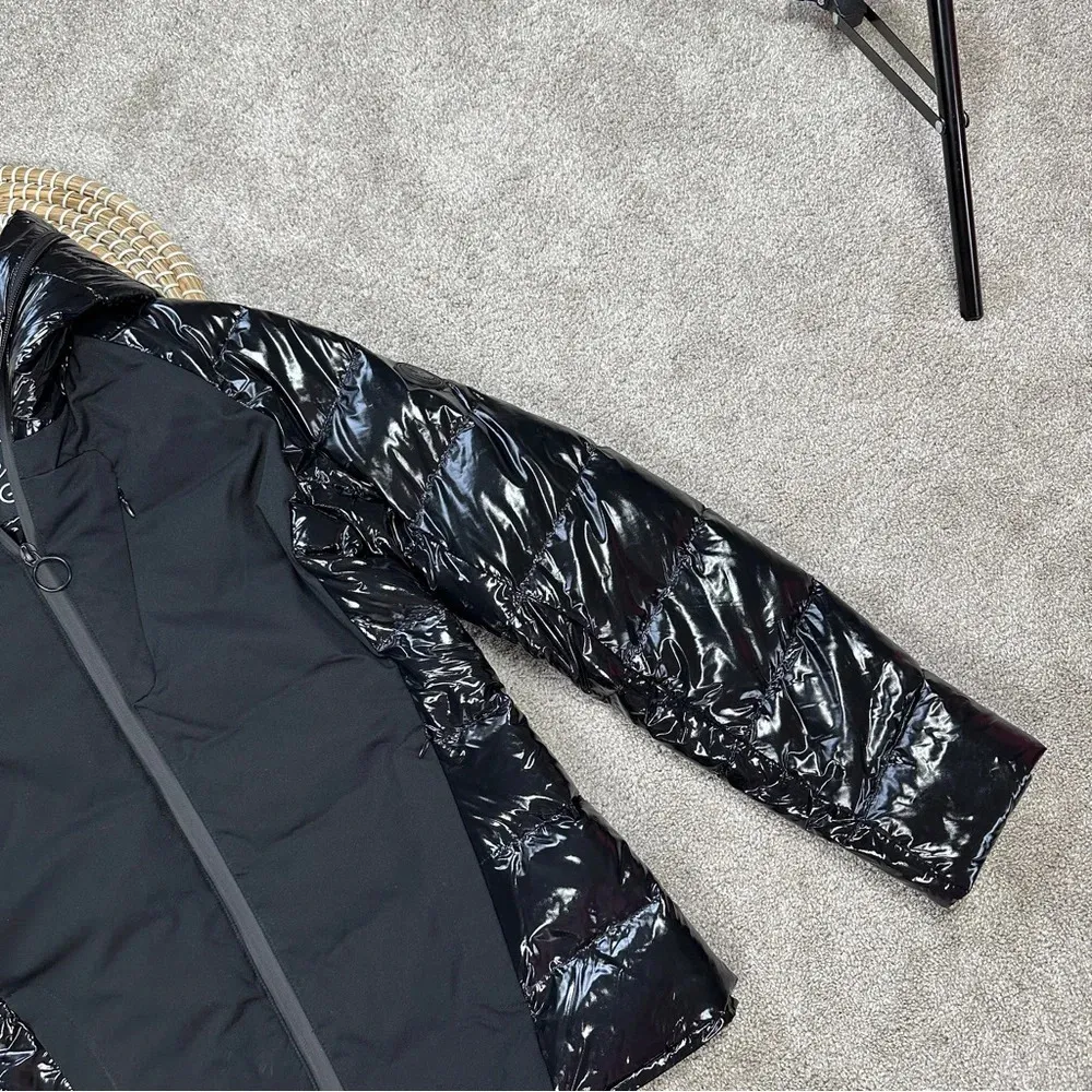 Body Glove Women’s Duck Down Puffer Coat Jacket Hooded Full Zip in Black SP - Image 6