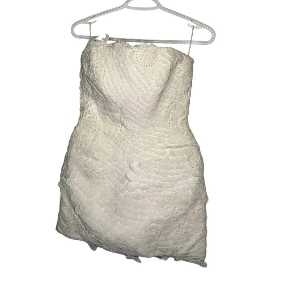 Zimmermann White Tama Filigree-Embellished Minidress - COTTON & LINEN Size 6 - Image 10