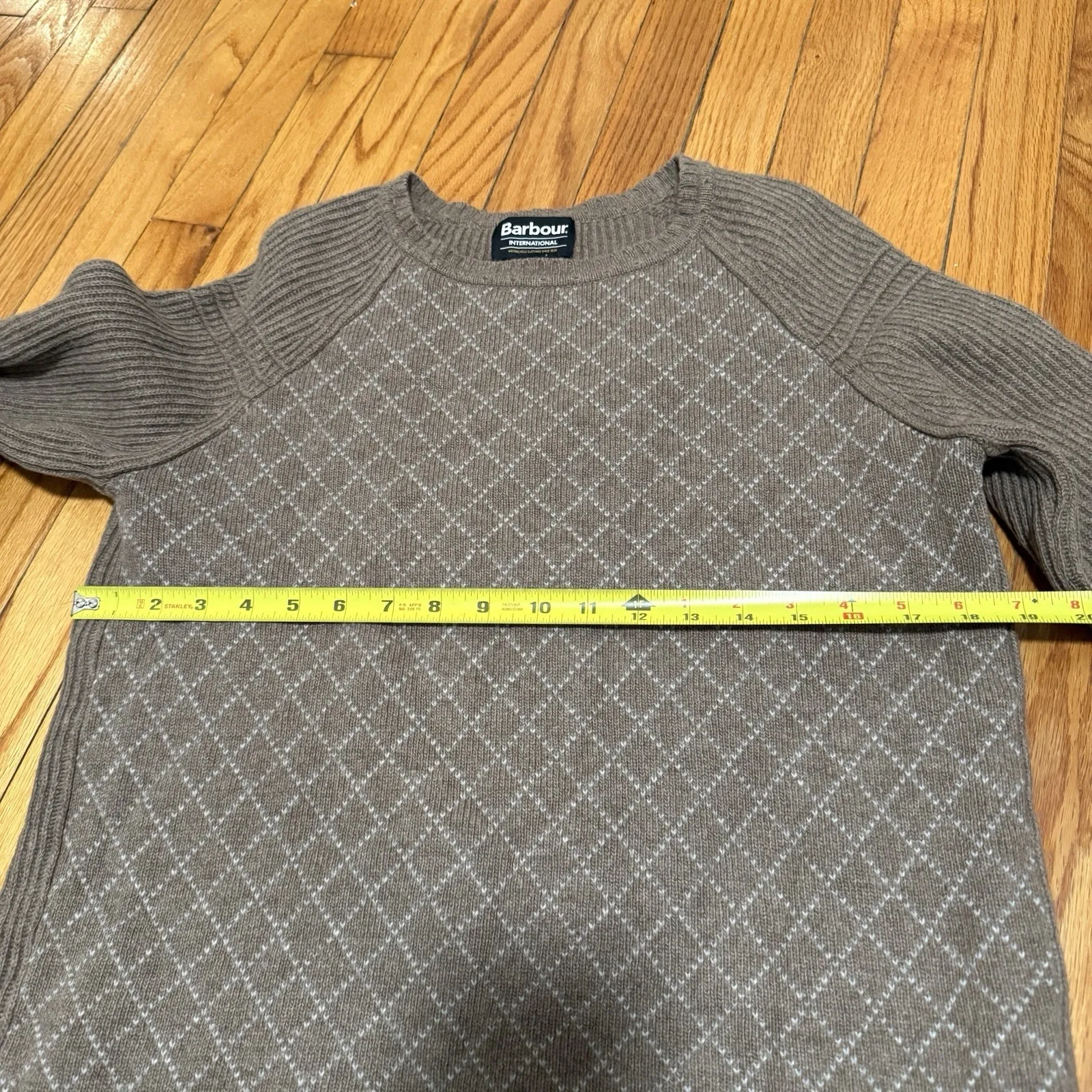 Barbour Lambswool Juno Mocha Brown Sweater Size 10 - Image 9