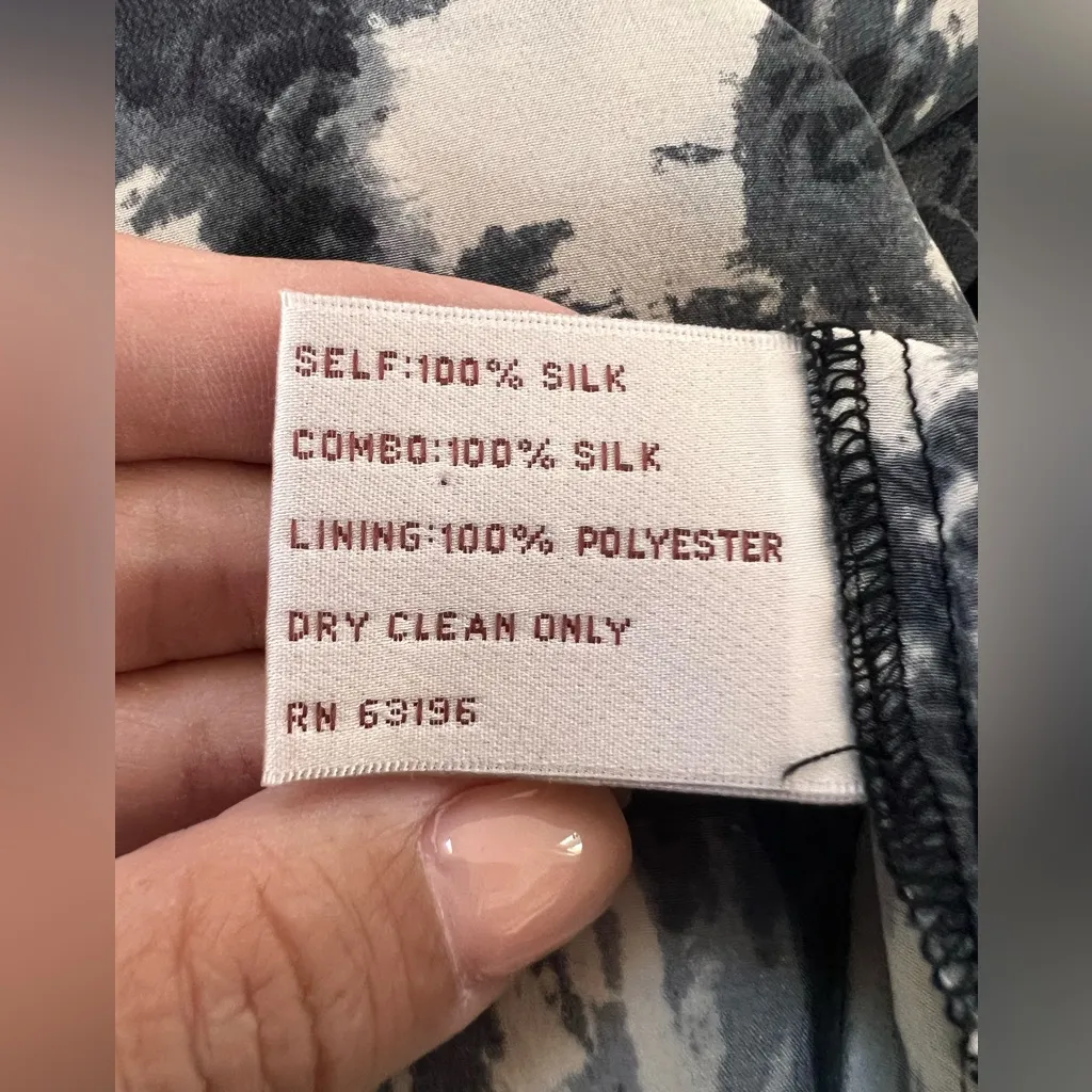 Suzi Chin by Maggy Boutique 100% Silk Maxi Dress Size 8 Black - Image 8